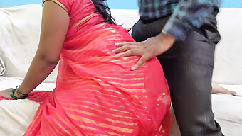 Indian Wife In Pink Saree Gets No Attention From Husband And Shares With Another Man