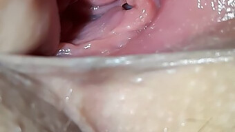 Amateur'S Wet And Hairy Pussy Up Close