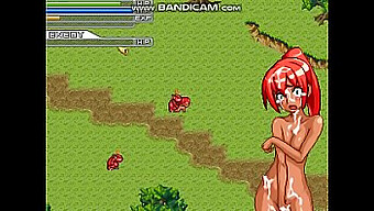 Pixelated Anime Nanako'S Encounter With A Grotesque Slime Creature