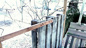 Young Girl Pleasures Herself In A Secluded Tree House