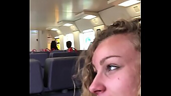 European Student Angel Emily'S Steamy Train Encounter With A Horny Customer