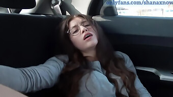 Shana X'S 18+ Video: Adorable Brunette Pleasures Herself In Car