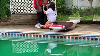 Mature Wife Sucks On A Big Black Cock By The Pool