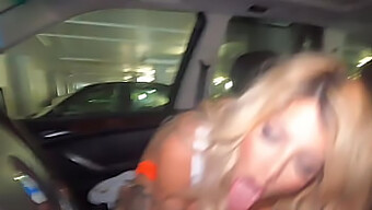 Big Tit Latina Waitress Gives Oral In Car For Big Tip