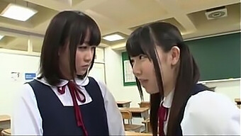 Sapphic Schoolgirl Rivalry In Censored Japanese Teen Video