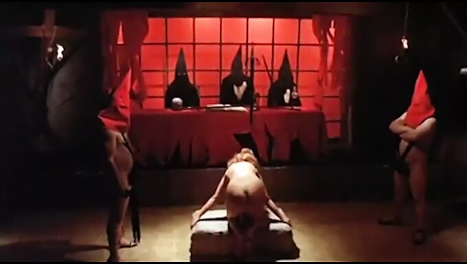 Vintage Hairy Blonde Submits To Bdsm In Retro Satanic Ritual