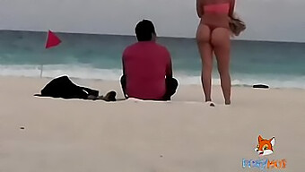 Public Display Of Wife'S Rear End In A Thong At The Beach