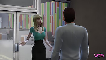 Blonde Woman Trades Sex For Employment In Office Setting