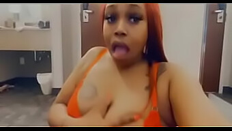 Ebony Redhead Gives A Sloppy Blowjob On Thanksgiving