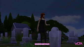 Video Animado: Encuentro Sexual Final En Un Cementerio Con Una Pareja De Sims 4 Y Un Fantasma