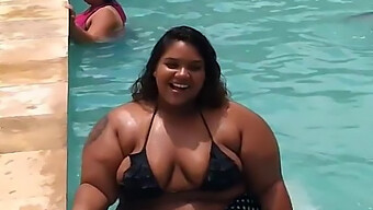 Huge, Plump, And Inviting Bbw Pussy At The Swimming Pool